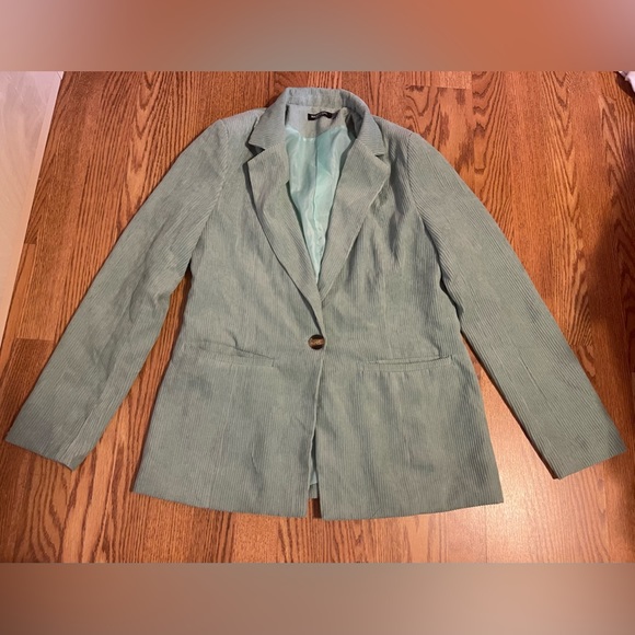 NASTY GAL Suit Up Corduroy Blazer, Size 6 - Picture 2 of 5